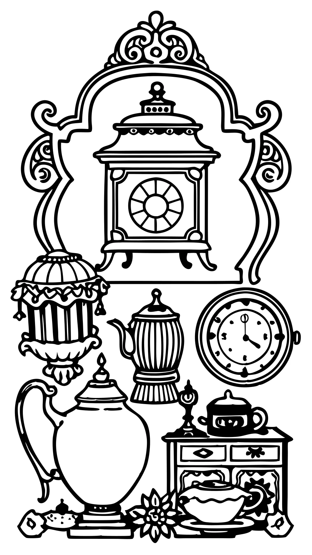 antique coloring pages